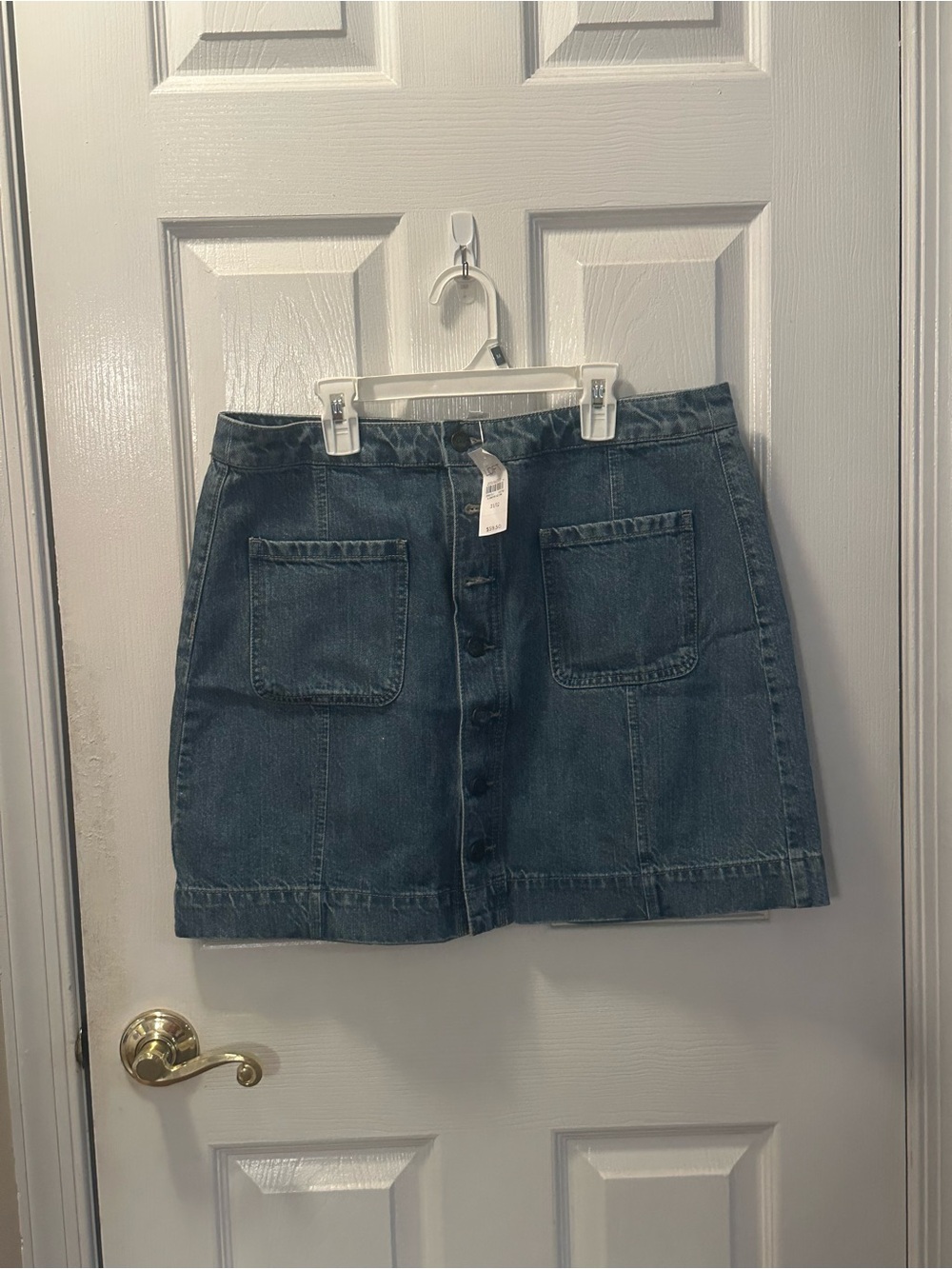 LOFT Medium Blue Denim Mini Skirt